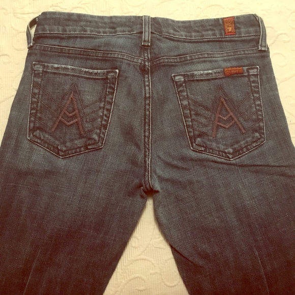 7 For All Mankind Denim - 7 For All Mankind Women's Dark Blue Jeans